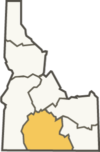 Magic Valley region inset map Magic Valley region inset map
