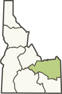 Upper Snake region inset map Upper Snake region inset map