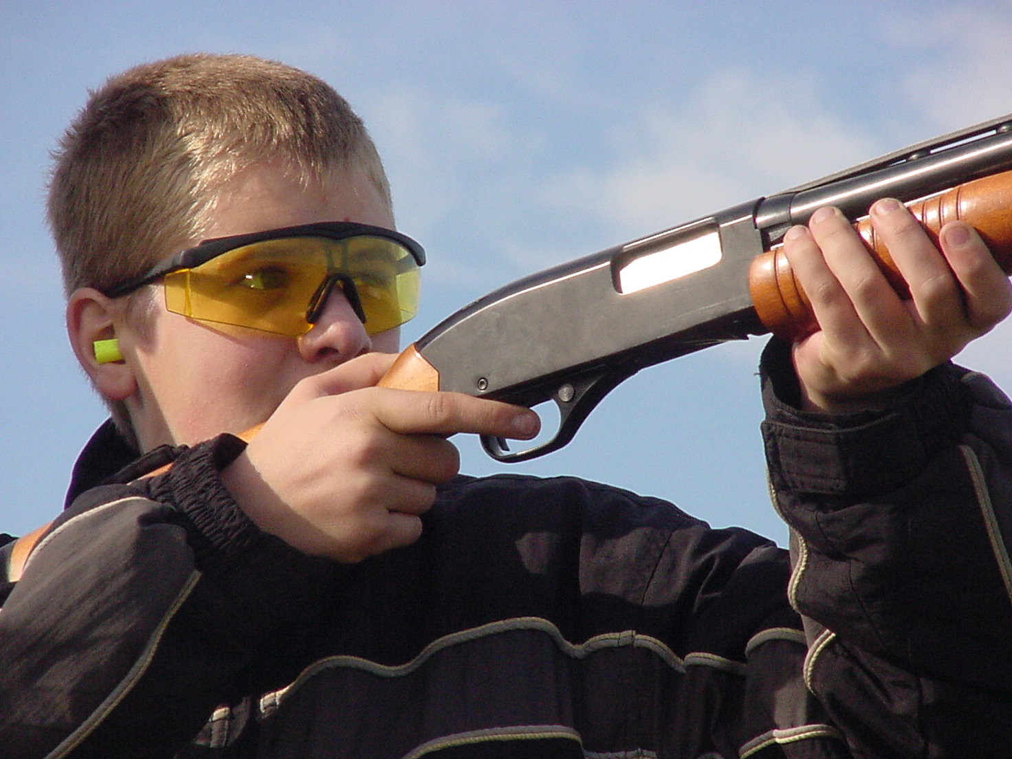 Youth at shooting range.