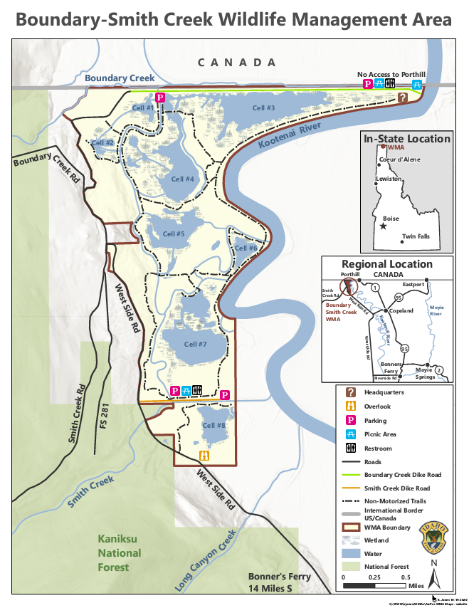 Map of Boundary-Smith Creek Wildlife Management Area