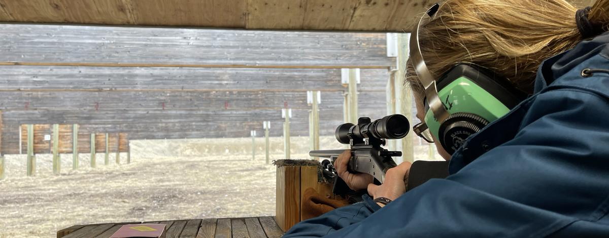 Shooting downrange at the Farragut Shooting Range Center